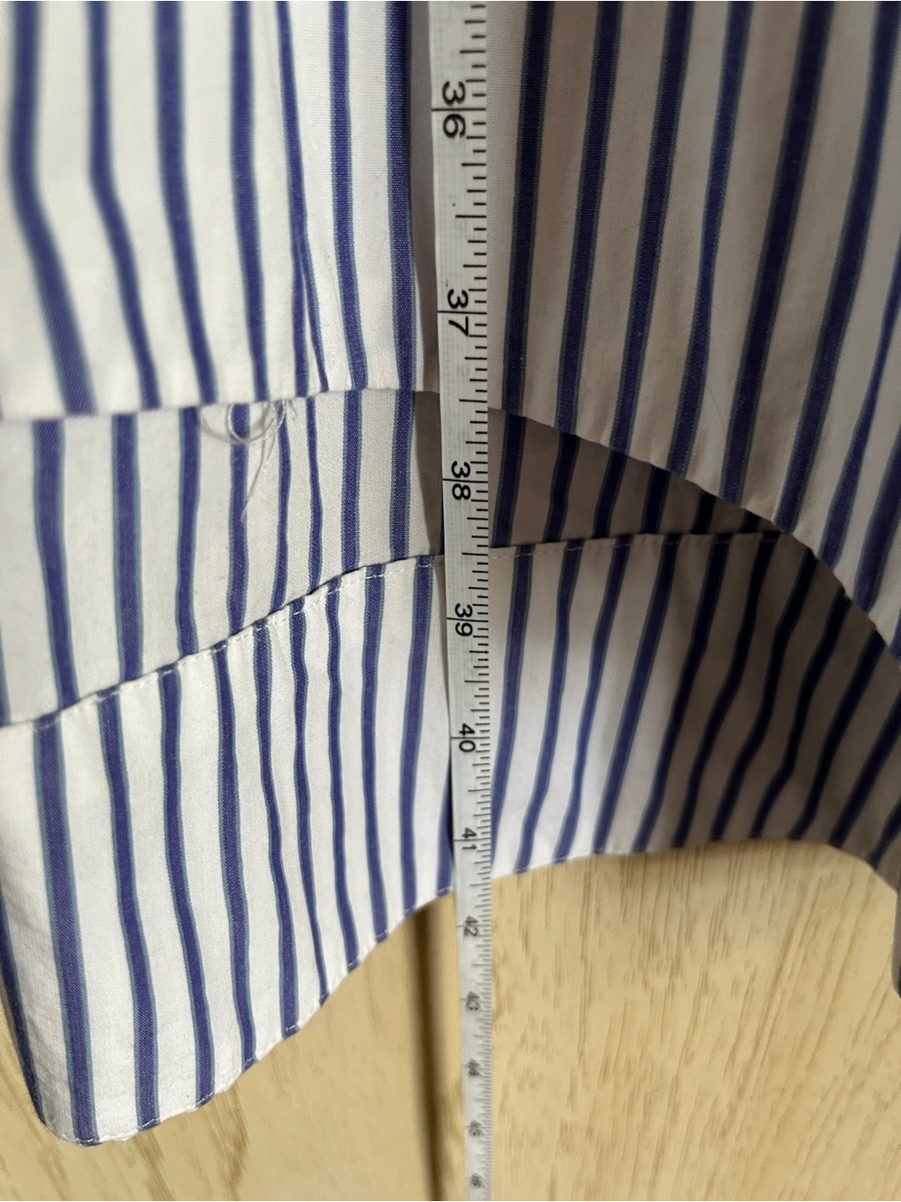 Victoria Beckham for Target Blue & White Striped High Low Shirt Dress - Size L - Picture 7 of 8